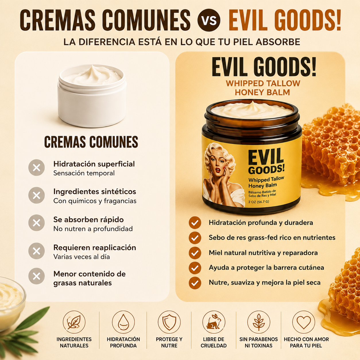 Evil Goods Balsamo de Miel y Sebo
